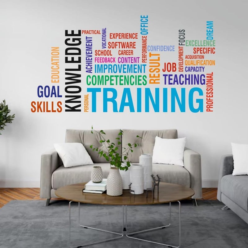 Sky Flying Training Knowledge Quotes Multicolor Office - Inspirational - Motivational - Quotes - Wall Sticker for Kids Room, Living Room, School, Library (Size - 70CM X 120CM) - Image 1
