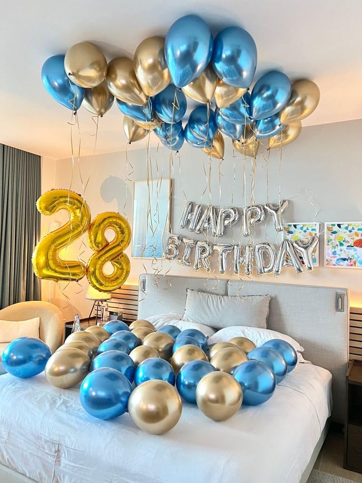IWERP Gold 8 Balloon, Number Balloon 40 Inch, Gold Birthday Decorations, 8 18 28 38 80 Birthday Balloons, 8th Gold Party Supplies, Number 8 Balloon - Image 2