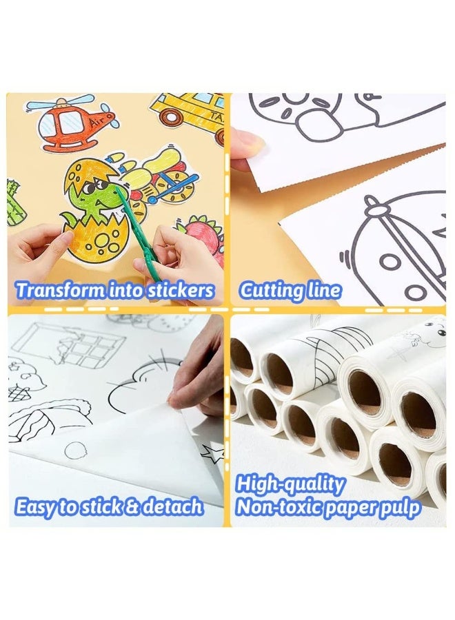 PureTuti Children's Drawing Paper Roll, 300 * 30cm Large Coloring Poster for Kids and Toddlers, Stickable DIY Painting Paper, Ideal Gift for Kids（Animal World） - Image 4