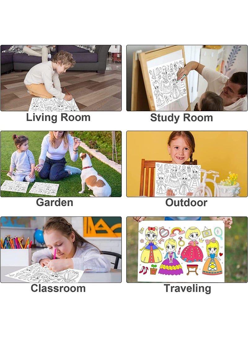 PureTuti Children's Drawing Paper Roll, 300 * 30cm Large Coloring Poster for Kids and Toddlers, Stickable DIY Painting Paper, Ideal Gift for Kids（Animal World） - Image 5