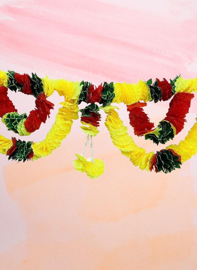 SESONBY Recycled Flowers Home Decoration Latest Hanging Toran Main Door Garlands Handmade Bandhanwar Door Entrance Hanging HomeTraditional Wall Decoration Diwali Decoration Diwali Gift - Image 2