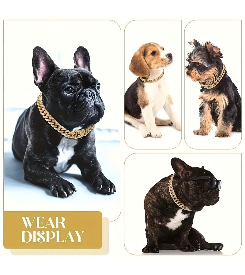 Silvery Heavy Duty Stainless Steel Dog Chain Collar Cuban Link Design XS - Image 1