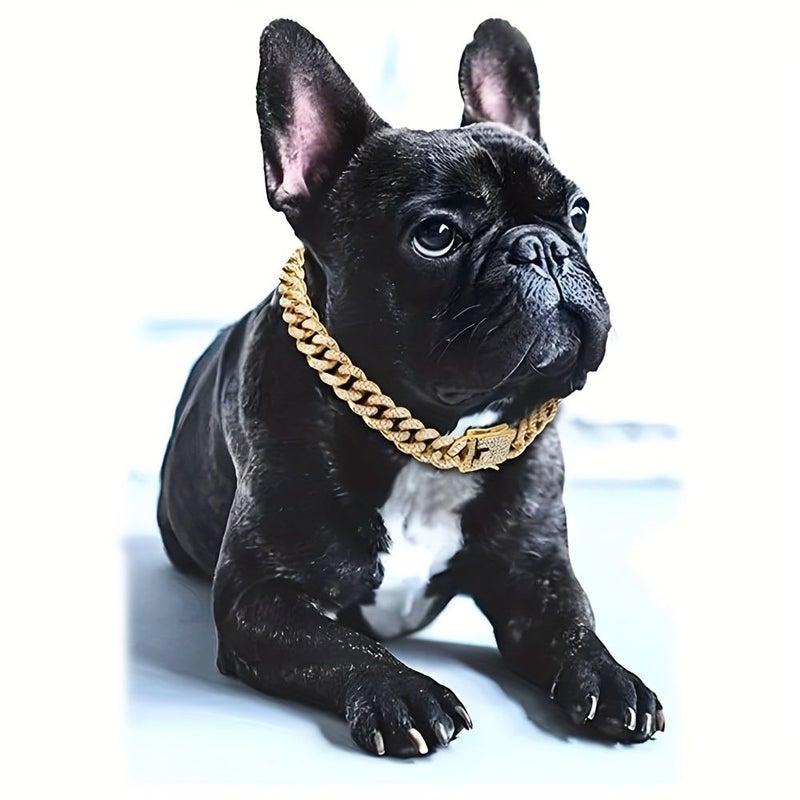 Silvery Heavy Duty Stainless Steel Dog Chain Collar Cuban Link Design XS - Image 4