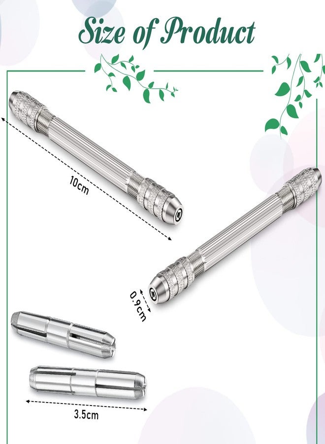 Zhehao 8 Pcs Double Ended Pin Vise DIY Hand Drill Pin Vise Resin Drill Wire Twisting Tools Jewelry Making Tools with Copper Collet Copper for DIY Hairpin Keychain Bracelets Necklace - Image 2