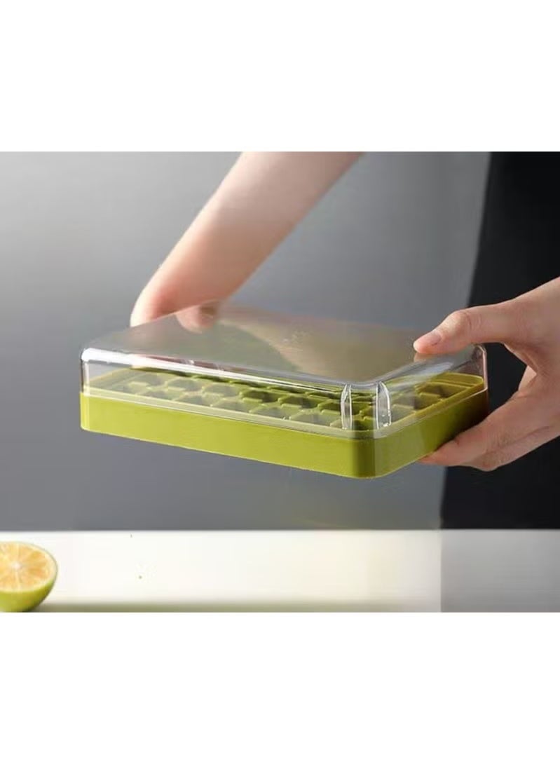 Generic valueable 1 Ice cube tray with storage bin and scoop - Easy ice drop dispenser - Transparent lid - Space-saving design - Suitable for freezer - Image 2