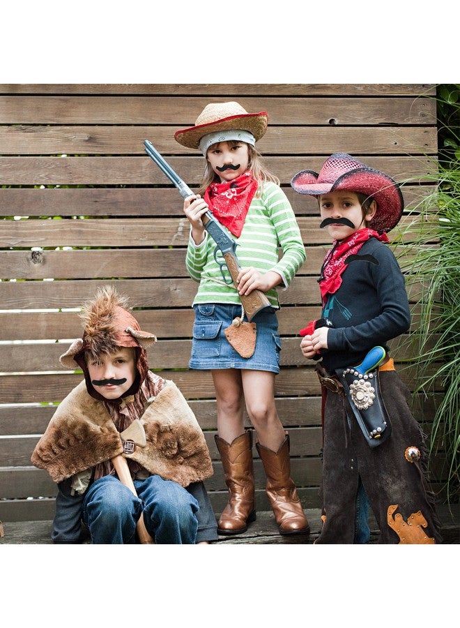 سكيلتين شوارب حفلات لاصقة ذاتية اللصق من سكيليتين - شارب أسود مزيف ومشعر - مجموعة من 3 قطع - Image 4