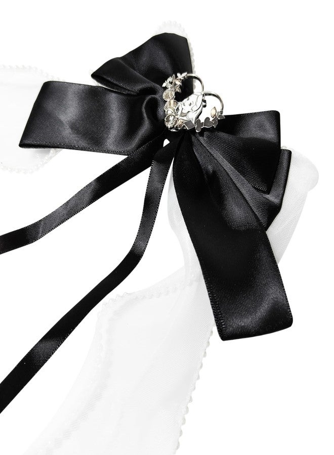 LUV HER Alice in Wonderland Hair Bow - Girls Hair Accessories Back to School Gift - Double-Layered Design with Themed Charm - Sturdy French Clip - Ideal for Parties/Special Occasions/Everyday - Age 3+ - Image 5
