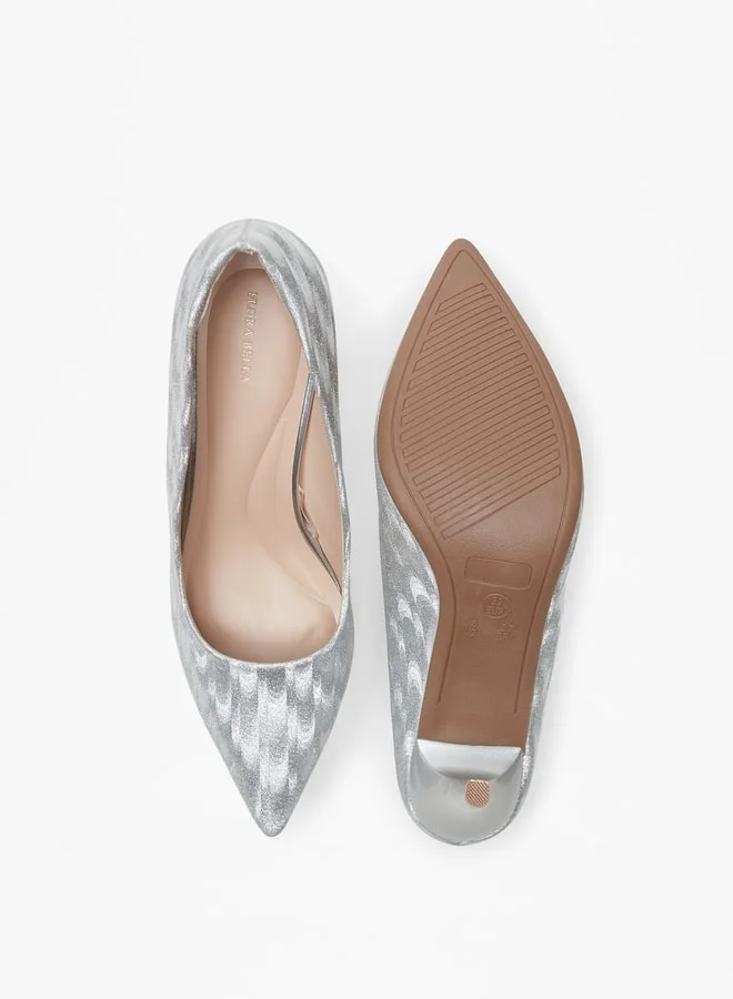فلورا بيلا Women's Textured Slip-On Pumps with Stiletto Heels