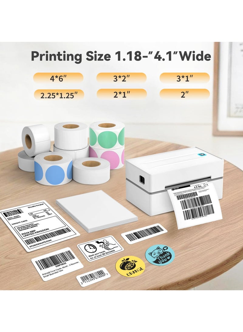 XiuWoo Bluetooth Label Printer, Label Printer 4x6, Label Printer Thermal Printer is compatible with iOS, Android and Windows for printing for most of platforms, White  - Image 4