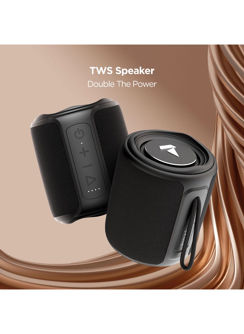 بوات مكبر صوت بلوتوث Stone 350 مع صوت ستيريو RMS بقدرة 10 وات، ومقاومة للماء IPX7، وميزة TWS، وإجمالي وقت تشغيل يصل إلى 12 ساعة، وأوضاع توافق متعددة - Image 5