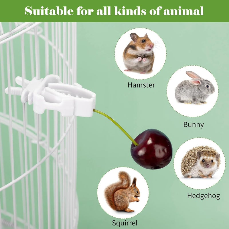 Sumind 12 Pieces Bird Cage Food Holder Parrot Fruit Vegetable Clips Pet Feeder Clip Accessory Bird Cage Feeder Clip for Budgie Parakeet Cockatoo Macaw Cockatiel Conure and Other Animals - Image 5