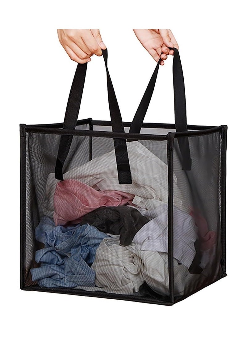 RATSAW Popup Laundry Hamper Collapsible Mesh Laundry Baskets with Handles Foldable Clothes Hamper Easy to Open Portable for Laundry Storage Kids Toy College Dorm or Travel - Image 1