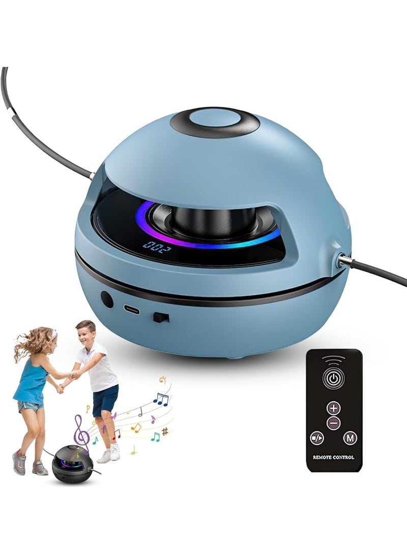Soofam Smart Skipping Rope Kids,Cordless Skipping Ropes Machine for Adults,Bluetooth Music,1-10 Speed,Remote and Colored Breathing Light,kids Gym Equipment for Youth, Family Games - Image 1