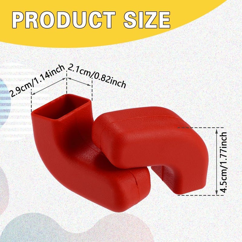 ASUBHA 2PCS Bumper Tow Hook Covers - Rubber Sleeve Protectors for Jeep Wrangler & Gladiator - Image 2