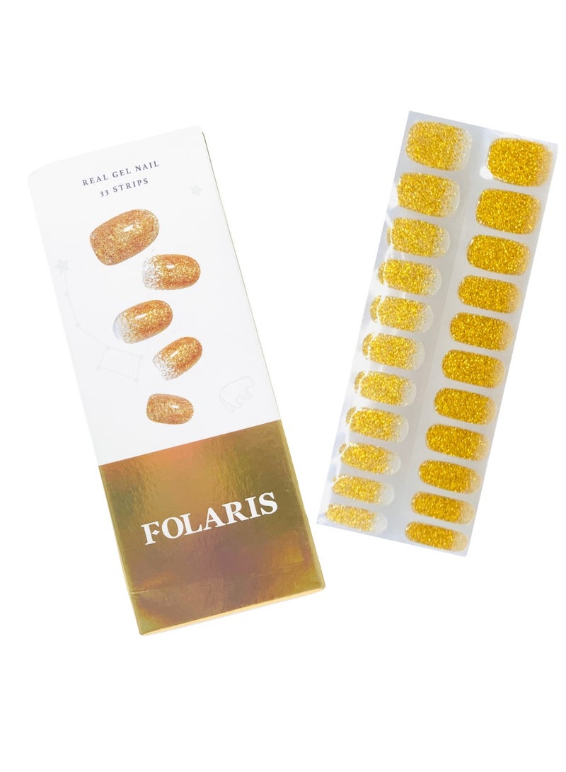 FOLARIS Elegant Glitter Nail Gel Strips – 33-Piece Set, Made in Korea, Long-Lasting Shine, Easy Application, Salon Look at Home - Image 1
