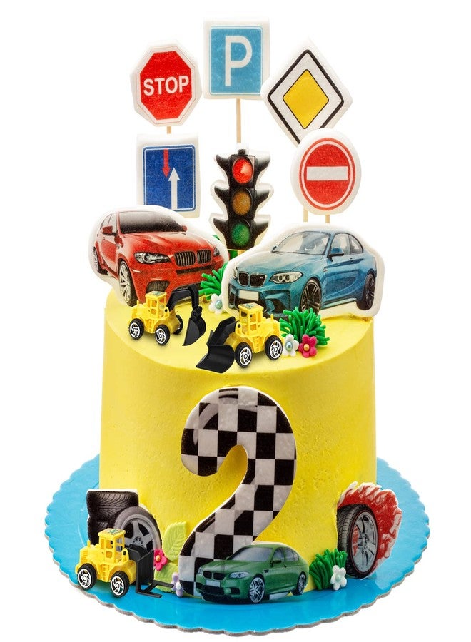 Zhanmai Mini Construction Engineering Trucks Set for Adult, 24 Pcs Small Construction Trucks and Treat Bags with Twist Ties for Cake Birthday Party Favors Birthday Party Supplies - Image 4