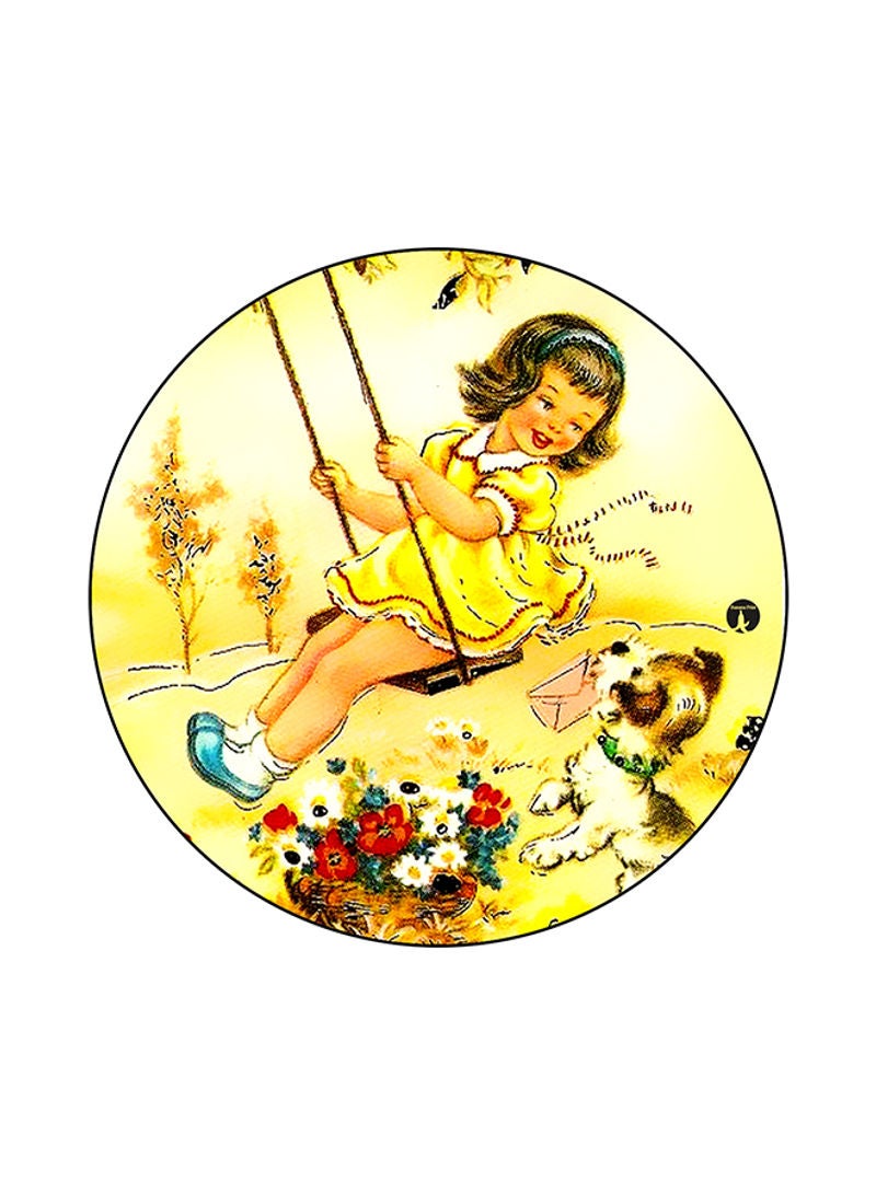 Girl Printed Mouse Pad Multicolour