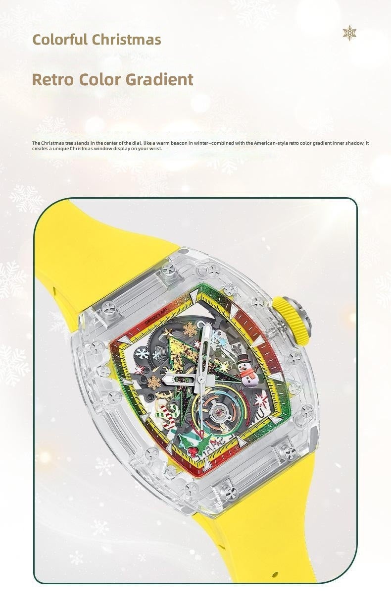 CRONUSART Christmas Gift Travel Journal Crystal Case Mechanical Watch for Men and Women - Image 3
