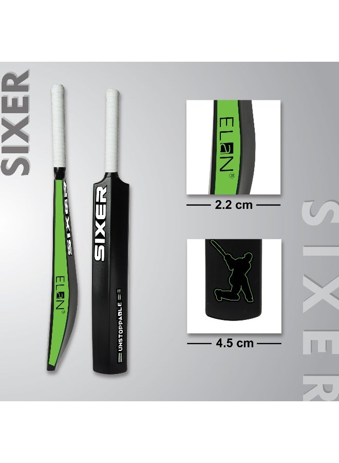 Elan Polymer Cricket Bat Full Size Double Blade for Soft Balls – Heavy Duty Plastic Cricket Bat with Reinforced Dual Blade Design and Comfort Grip for Practice and Leisure Play - Image 2