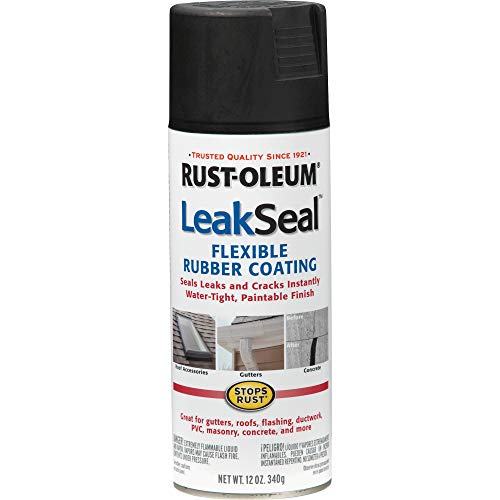 Rust-Oleum 265494 LeakSeal Flexible Rubber Coating Waterproof Spray Paint - BLACK (340 grams/Can) - Image 1