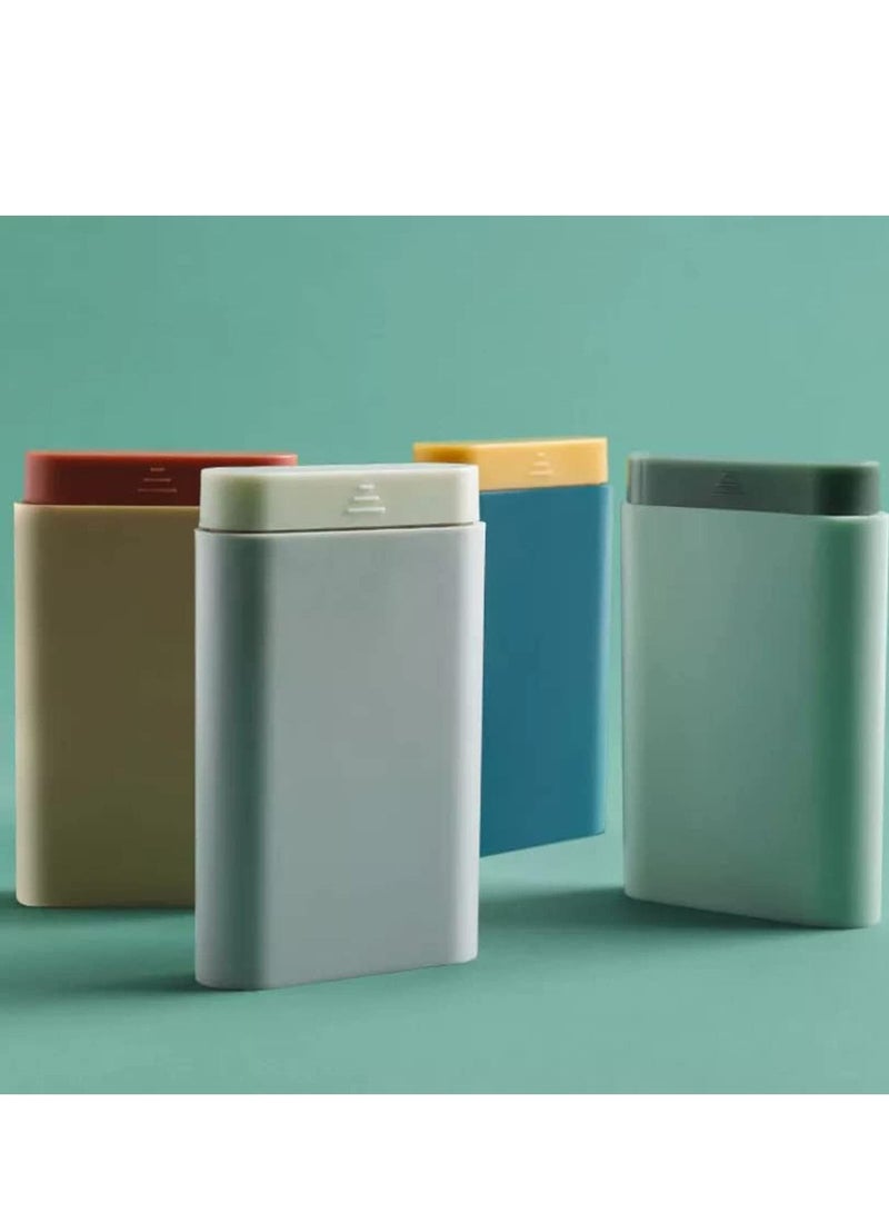 Weekly Travel Pill Organizer Moisture Proof, 6 Compartment Waterproof Airtight Pill Box Case Pill Dispenser Daily Pill Storage Container for Vitamin, Fish Oil, Capsule, Green - Image 3