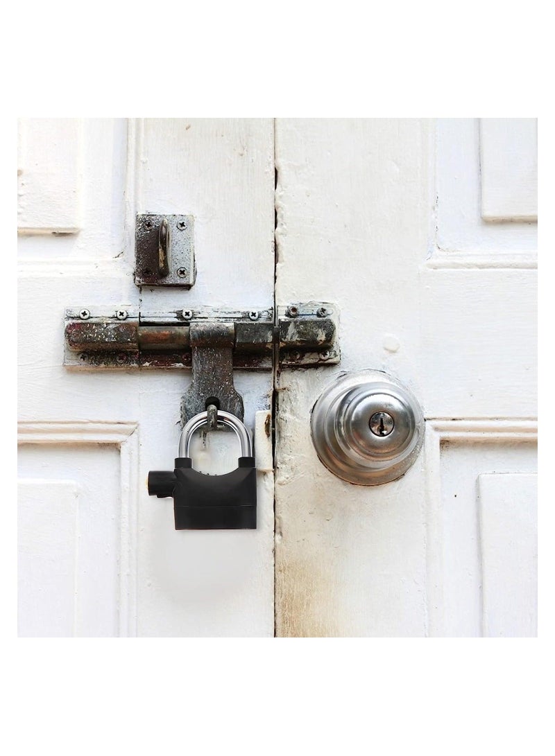Alarm Lock Anti Theft Locks Loud Alarm Lock Universal Security Alarm Lock System Anti-Theft Weatherproof for Door Motor Bicycle Padlock with 3 Keys - Image 2
