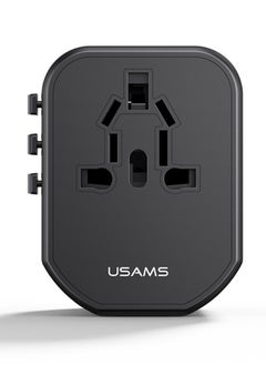 Usams Universal Travel Charger 20W | Dual USB & Type-C | Multi-Nation Adapter for Fast PD Charging - Perfect for Global Travelers (US/AU/UK/EU Plugs)  - Image 3