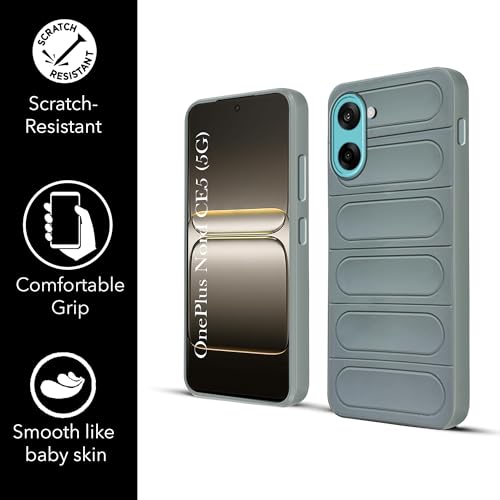 Jkobi Back Case Cover for Oneplus Nord CE 5 (Matte Liquid Silicone| Professional Wave Design | Camera Protection Ring | Shockproof Anti Slip Grip) - Image 2