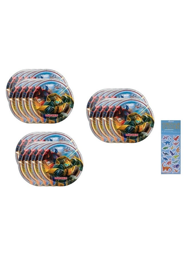Unique Transformers Birthday Party Supplies Bundle Set Serves 24 Includes Lunch Paper Plates 24 Count - Image 1