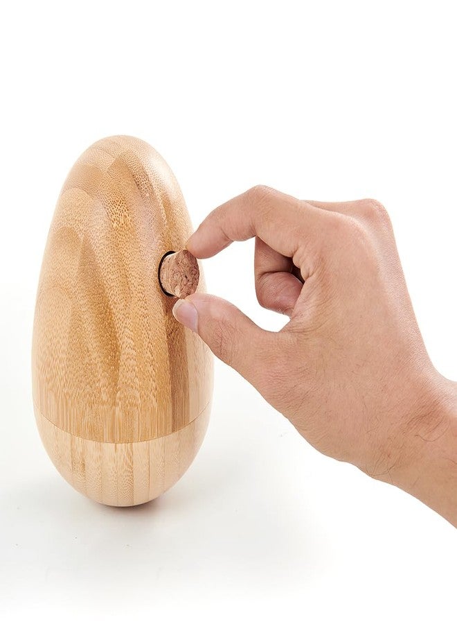 LOOBANI Bamboo Treat Dispenser Wobble Toys Enrichment Puzzle Food Dispenser Ball Toy IQ Training for Small Medium Dog - Image 4
