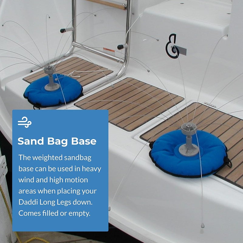 Bird Barrier قاعدة القارب بكيس الرمل لمانع الطيور – لاستخدام Daddi Long Legs | فارغة - أضف الرمل الخاص بك | تبعد الطيور عن قاربك - تُباع Daddi Long Legs بشكل منفصل - Image 4
