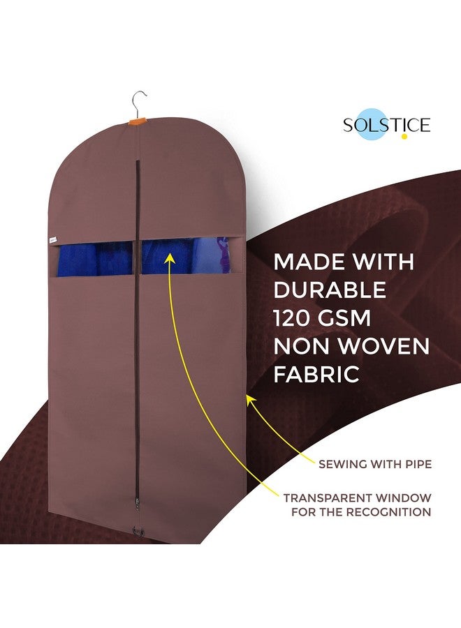 Solstice SOLSTICE Suit Cover Big Size with Zip of (40 x 24 inch) | Suit, Coat, Blazer, Jacket Cover (Pack of 5)(Brown)  - Image 4