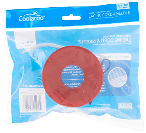 Coolaroo Shade Fabric Accessories, Lacing Cord and Needle for Shade Fabric Attachment and Placement, (1 Set, 80' Cord) - Image 5