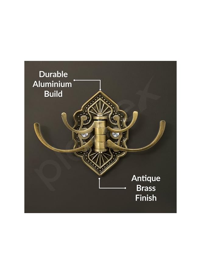 S-TOP Antique Robe Hook/Cloth-Towel Hanger/Door Hanger-Hook/Bathroom Accessories - 224 - (Brass-Zinc Pack of 1) - Image 5