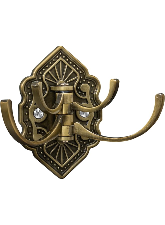 S-TOP Antique Robe Hook/Cloth-Towel Hanger/Door Hanger-Hook/Bathroom Accessories - 224 - (Brass-Zinc Pack of 1) - Image 1