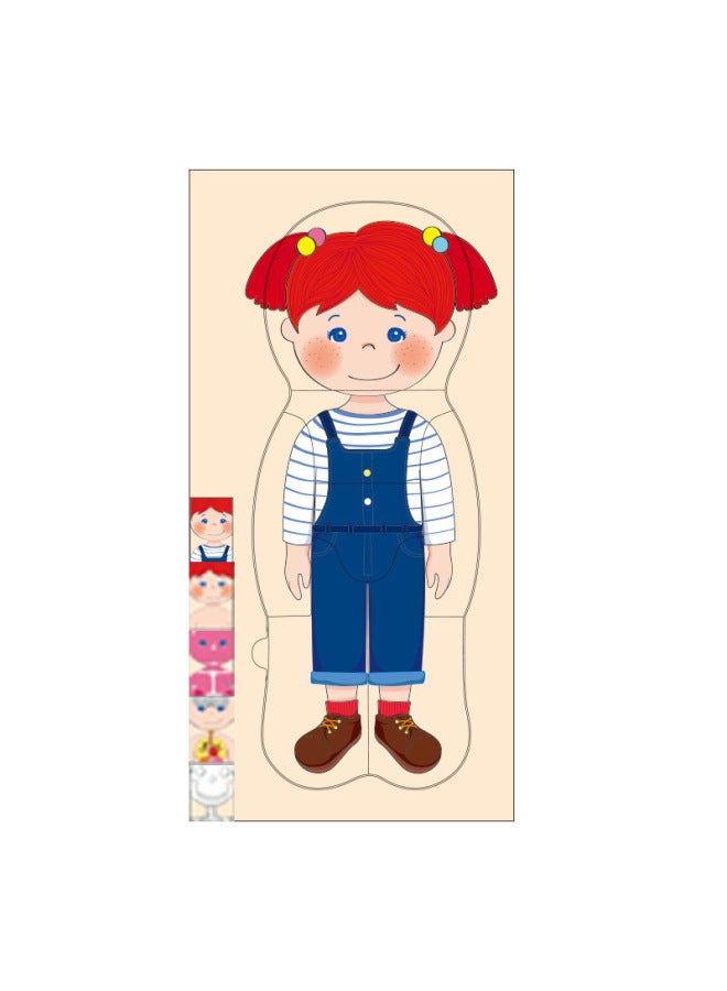 هيكل الجسم متعدد الطبقات منشار الصور المقطوعة منشار الصور المقطوعة للأولاد والبنات ألعاب تعليمية خشبية تعليمية - اللون: أحجية بنات متعددة الطبقات - خشبية بعيدة - Image 1