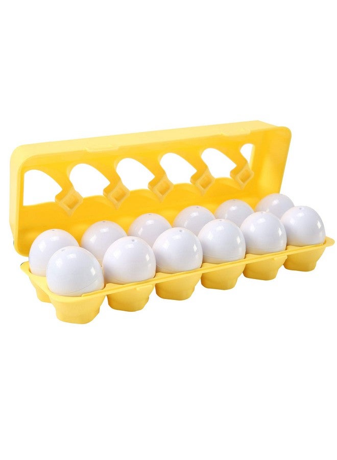 Dimple Dimple Fun Easter Egg Matching Toy Set (12 Eggs) - Toddler STEM Easter Basket Stuffers, Shape Recognition & Color Sorting Toys, Educational Easter Eggs for Kids, Play Egg Puzzle Set  - Image 3