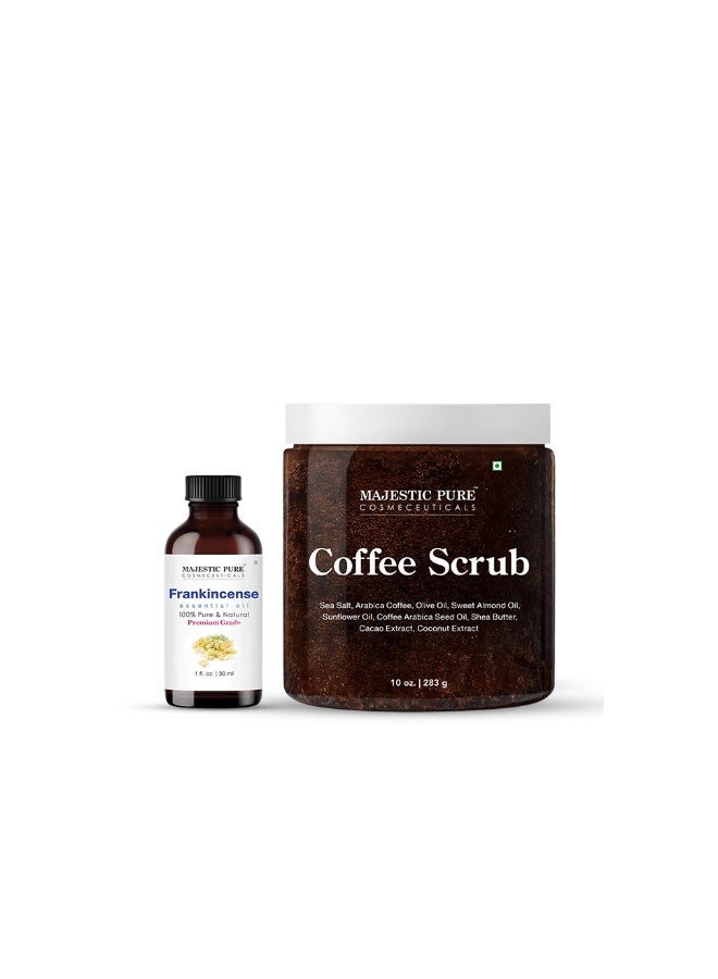 Combo of Frankincense Essential Oil 30 ML and Coffee Scrub 283 gm