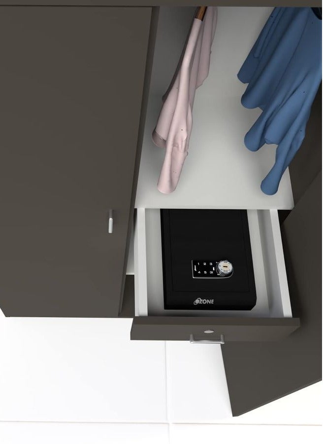 أوزون ايزي سيف | درج شخصي صغير محمول سعة 2.27 لتر | خزانة آمنة للأمن الإلكتروني | للمنزل والمكتب مع الرقم السري - تشطيب أسود | بواسطة الأوزون الهند - Image 5