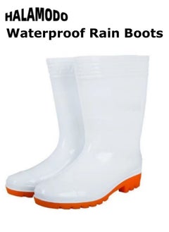 HALAMODO Women's Waterproof Rain Boots Rubber Boots Mid Calf Lightweight Booties Work Comfortable Garden Shoes for Outdoor Gardening Work Walking  - Image 1