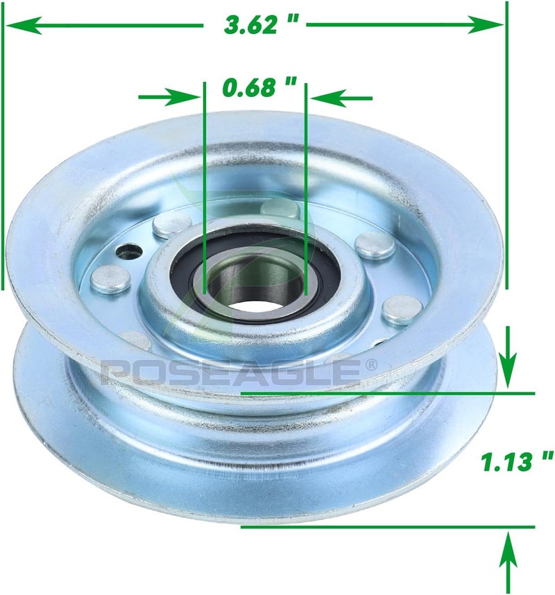 POSEAGLE 2 Pack GY22172 Idler Pulley John Deere Replaces John Deere GY22172 Pulley, GY20067 Idler Pulley John Deere GY20067 Pulley for John Deere D105 D110 D140 L100 L110 L120 L130 La115 La145 Decks - Image 3