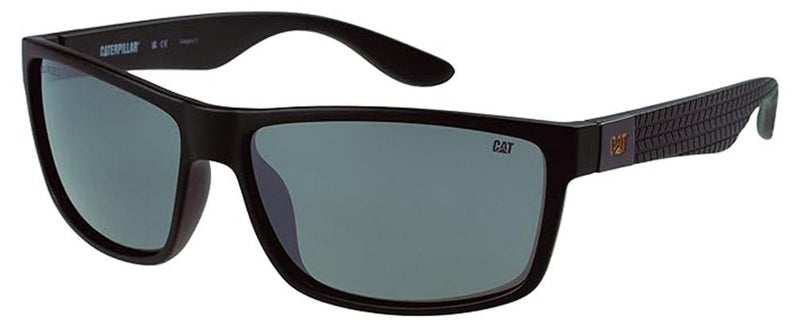CAT Men CTS-8018 Polarized Wrap Sunglasses Black 61mm - Image 1