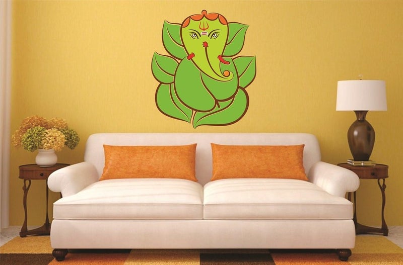 Asmi Collection Auspicious Green God Ganesha PVC Wall Sticker - Image 2