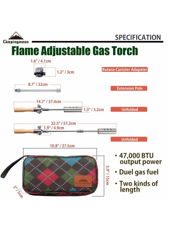 camping moon Flame Adjustable Torch for stove with Storage Case MT-3955/I-1010 - Image 2