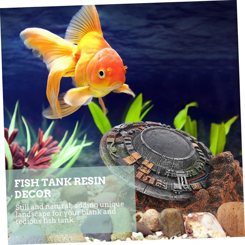 Garneck Crashed Spaceship Aquarium Decor - Unique Fish Tank Statue for Micro Landscape - Image 3