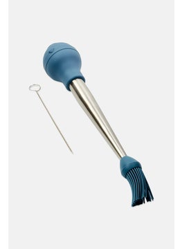 COOK WITH COLOR 3 Piece Stainless Steel Baster With Brush Set, Grey  - Image 3