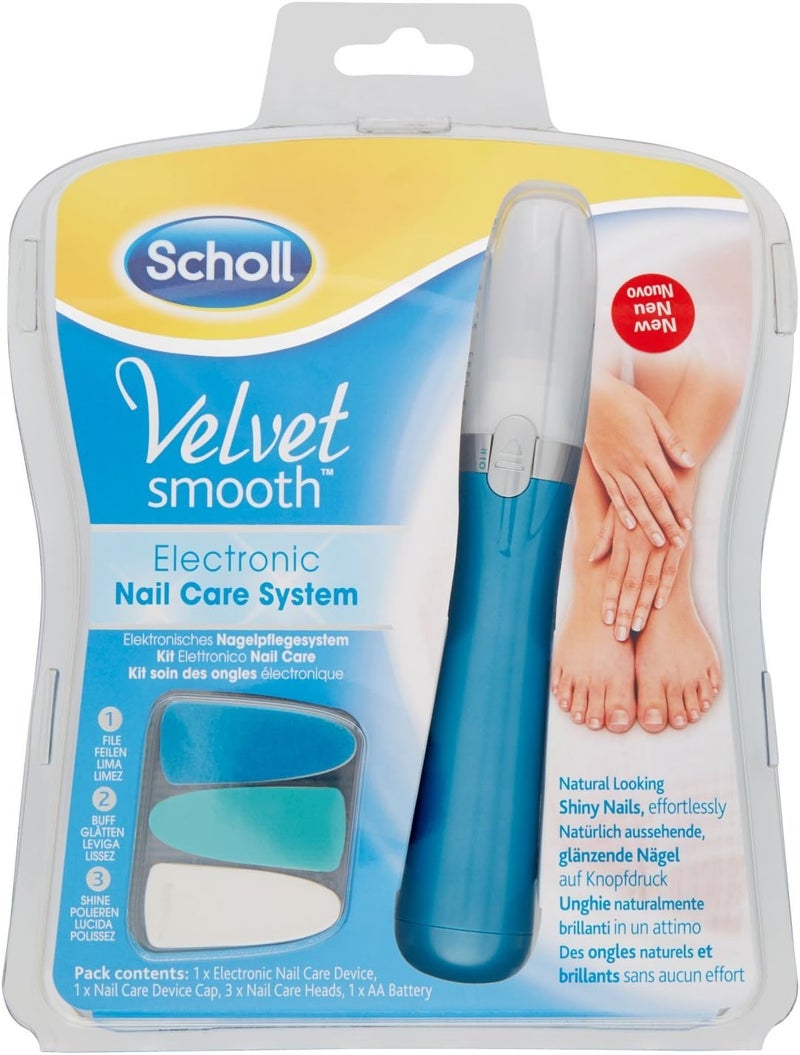 Easy hand assemble compatible Scholl Velvet Electronic Nail Care System, Blue Gulf climate fit - Image 1