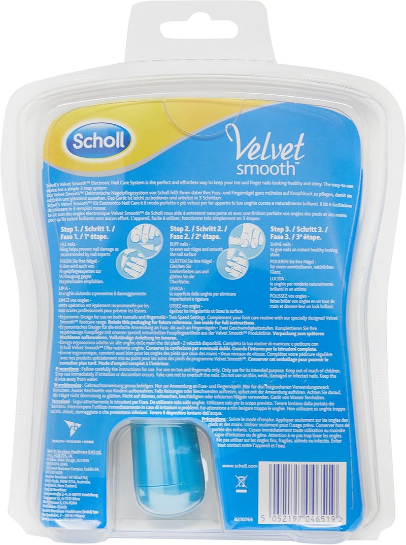 Easy hand assemble compatible Scholl Velvet Electronic Nail Care System, Blue Gulf climate fit - Image 2