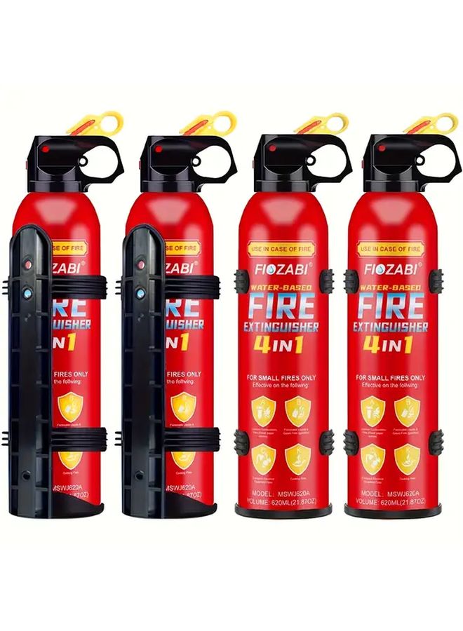 2 Pack Portable 4 in 1 Fire Extinguisher Spray 21.87oz Water Based for Home Car Kitchen - Image 2