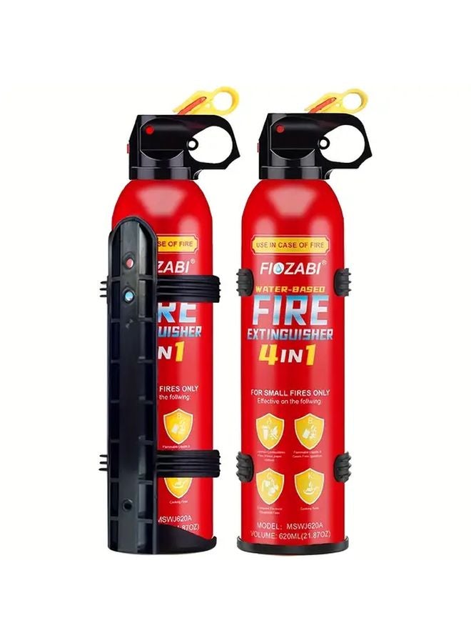 2 Pack Portable 4 in 1 Fire Extinguisher Spray 21.87oz Water Based for Home Car Kitchen - Image 1